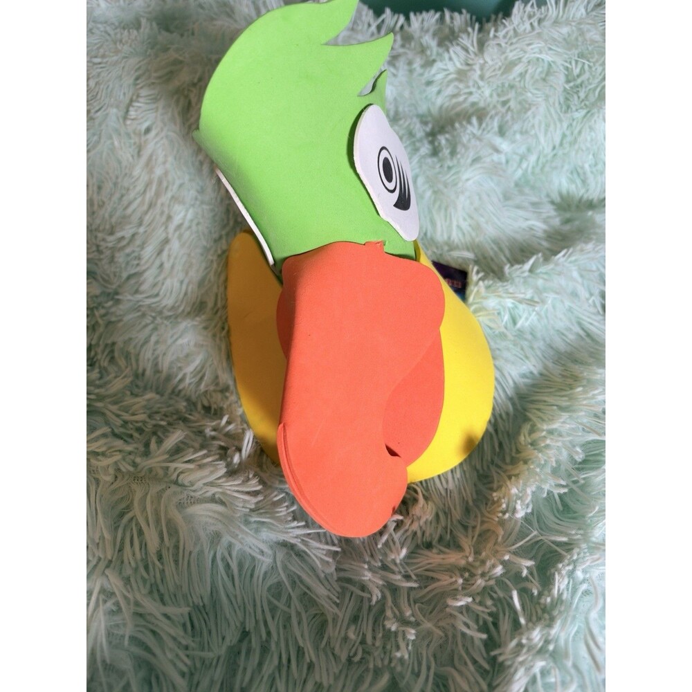 Vibrant Foam Parrot One Size Hat for Kids Fun Crafty Bird